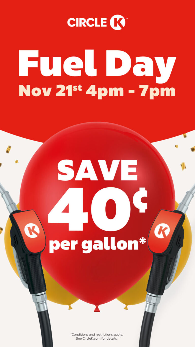 Circle K Fuel Day Save 40 Cents Per Gallon On Thursday November 21st