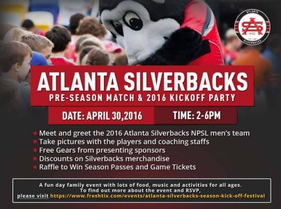 atl silverbacks kickoff 2016