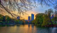 atlanta skyline as seen from Piedmont Park