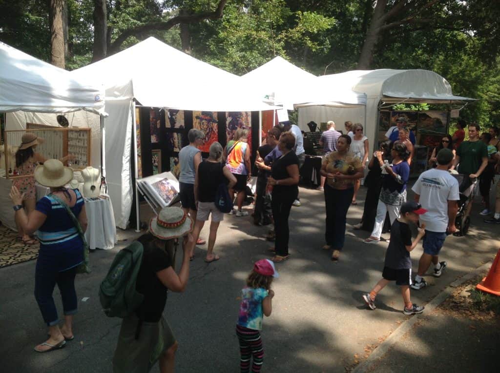 booths at the piedmont arts festival in atlanta