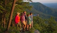 group of hikers at Fort Mountain State Park in Georgia