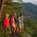 group of hikers at Fort Mountain State Park in Georgia