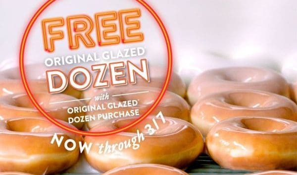 Krispy Kreme: Get a FREE original glazed dozen when you buy a dozen ...