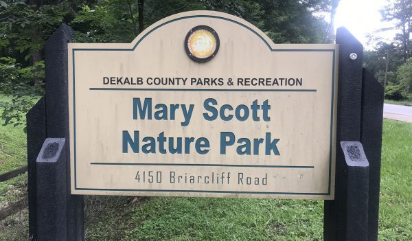 Entrance sign to Mary Scott Nature Park