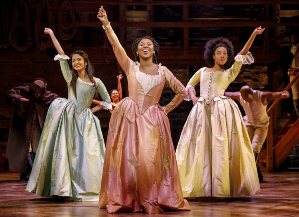 the Schuyler sisters from Hamilton stage play 