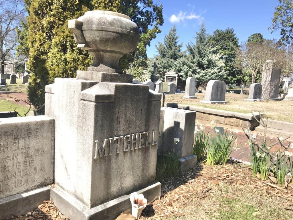 grave of margaret mitchell at oakland cemetery in atlanta