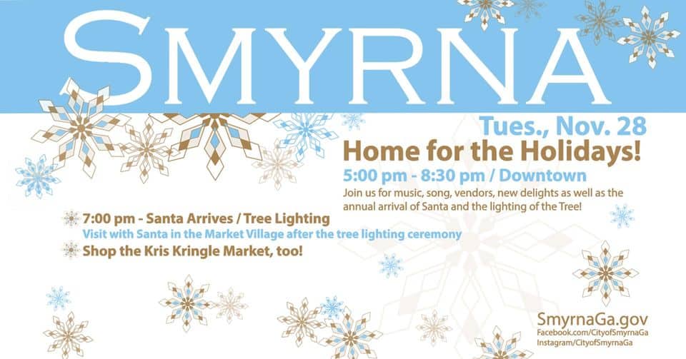 Smyrna's tree lighting this Tuesday features free pics with Santa Claus