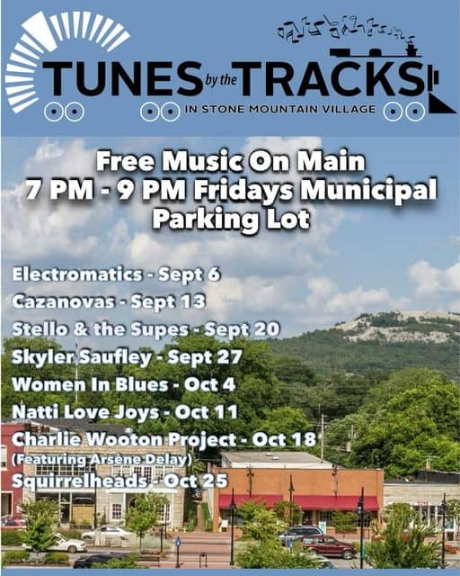 Tunes by the Tracks FREE live music on Friday night in Stone Mountain