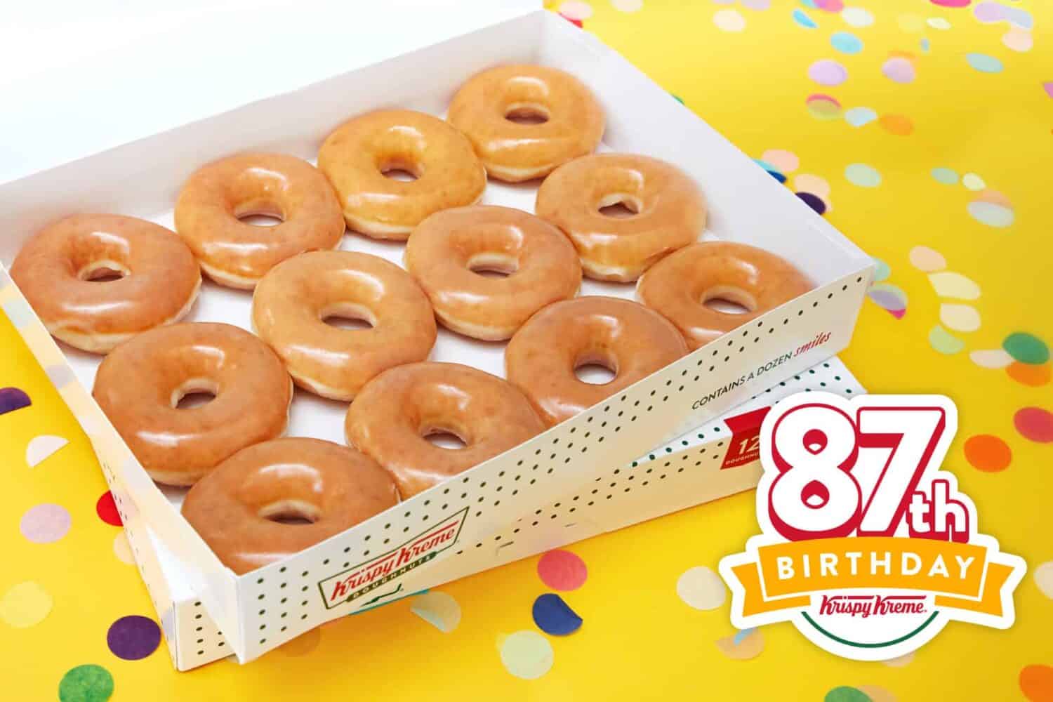 Krispy Kreme celebrates its 87th birthday with an offer for a dozen ...